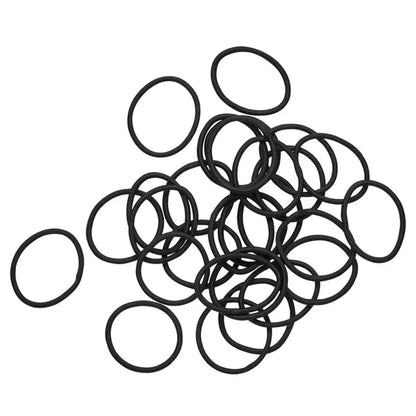 Goody Ouchless No‑Metal Braided Hair Ties, Black, 30 Count